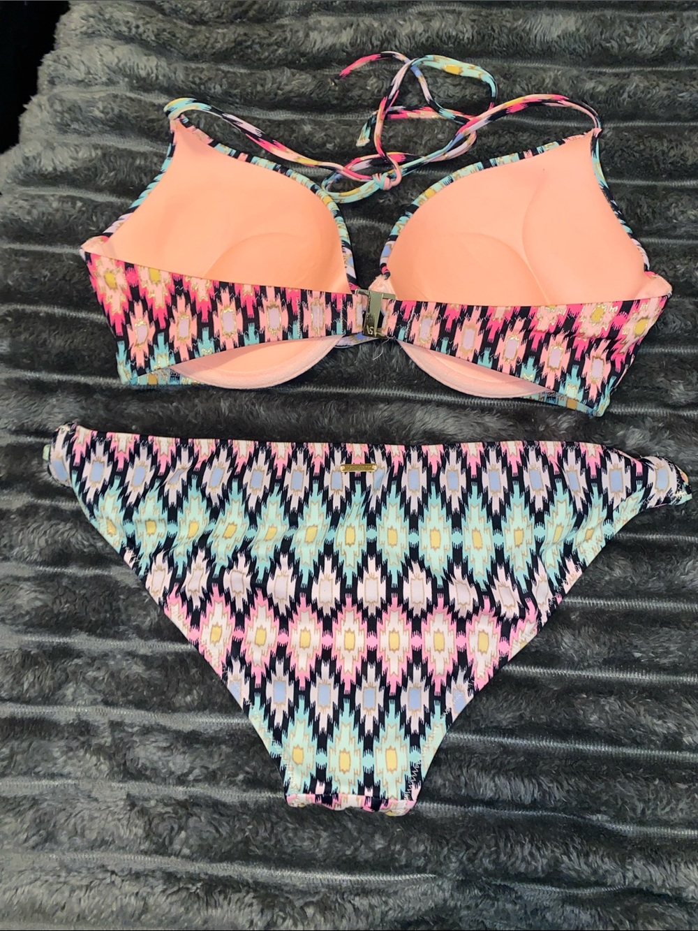 Colorful Aztec Print Bikini Set - Picture 2 of 3